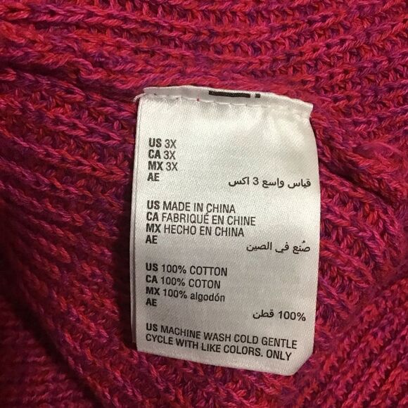 Style & Co Plus Pink V-Neck Sweater 3X NWT - Picture 7 of 7